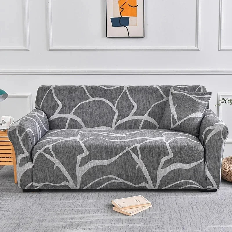 1pc Flower Printed Elastic Sofa Cover Antidirty Spandex Sofa Cover Furniture Protector for Bedroom Office Living Room Home Decor Ambienta Casa