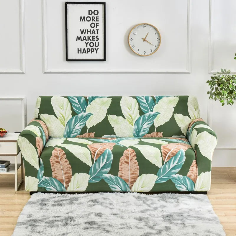 1pc Flower Printed Elastic Sofa Cover Antidirty Spandex Sofa Cover Furniture Protector for Bedroom Office Living Room Home Decor Ambienta Casa