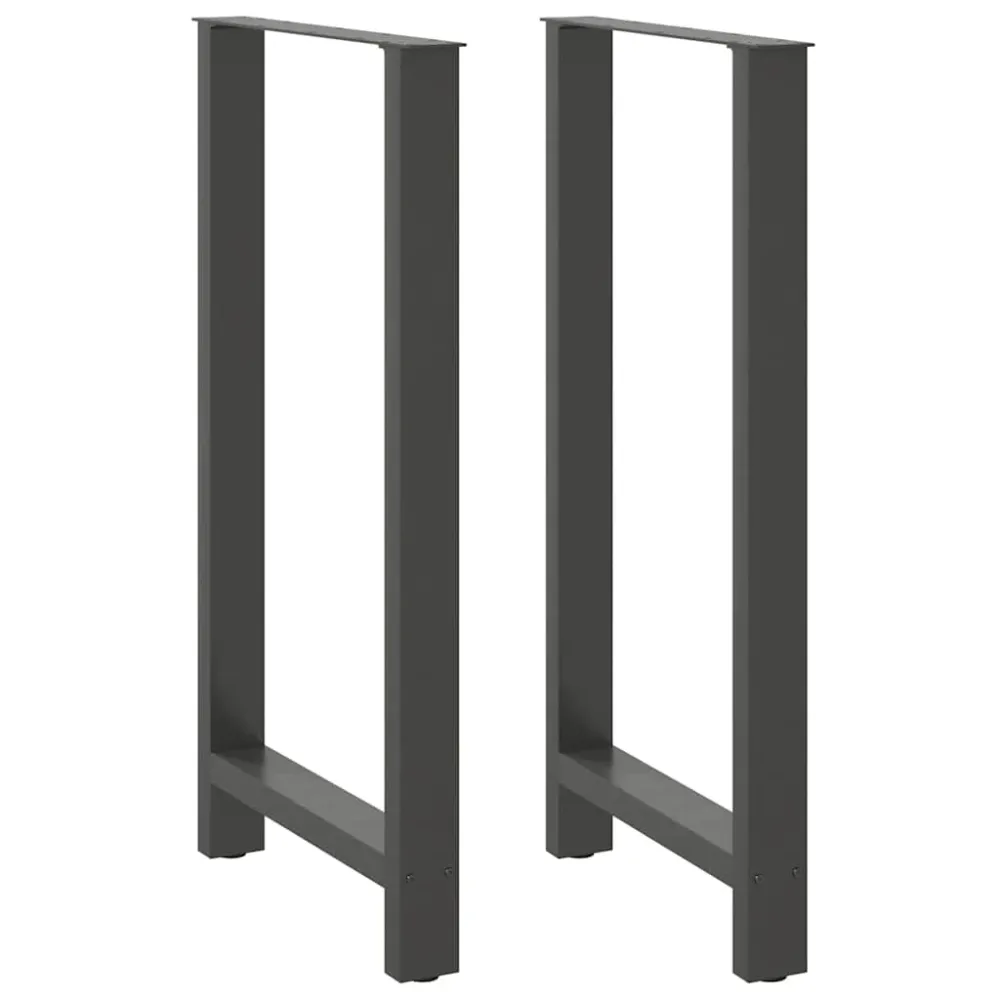 Picioare masuta de cafea Antracit 2 buc 60x(110-111) cm Otel