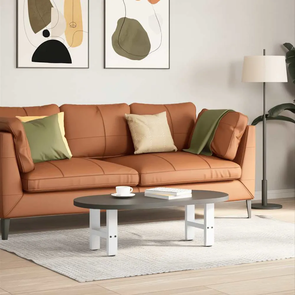 Picioare măsuță de cafea alb 2 buc 30x(30-31) cm oțel