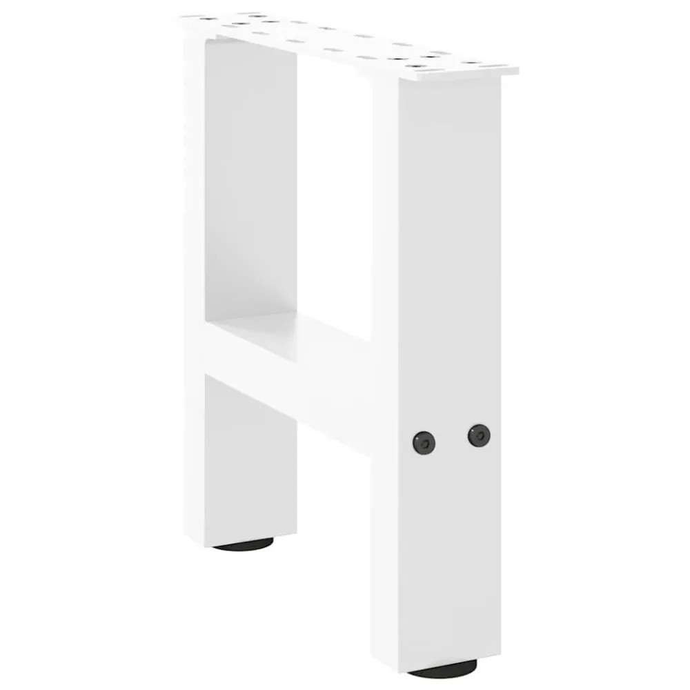 Picioare măsuță de cafea alb 2 buc 30x(30-31) cm oțel