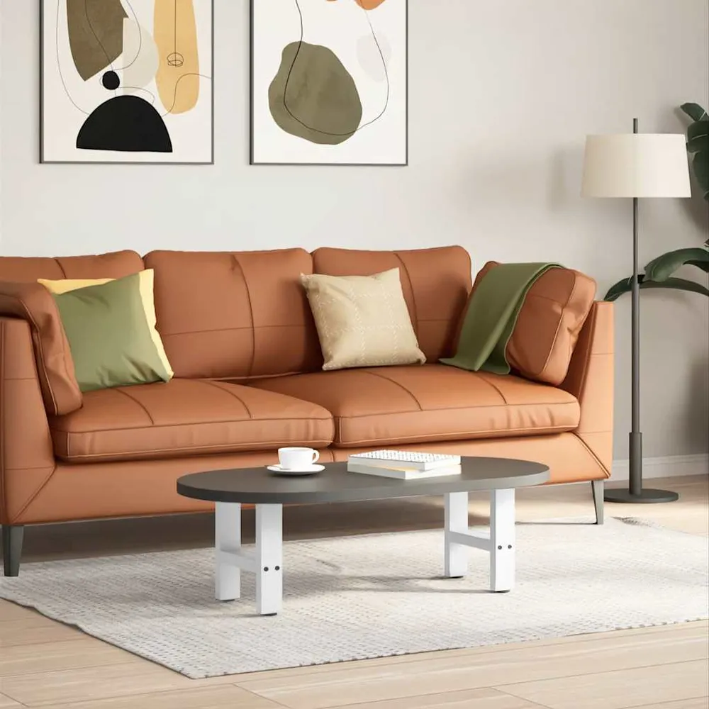 Picioare măsuță de cafea alb 2 buc 30x(30-31) cm oțel