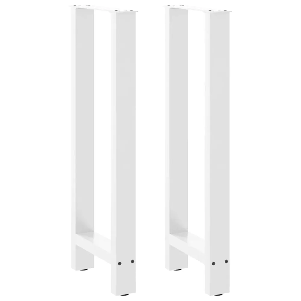 Picioare măsuță de cafea alb 2 buc 40x(100-101) cm Oțel