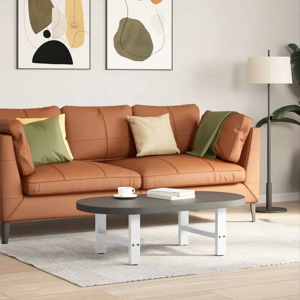 Picioare măsuță de cafea alb 2 buc 50x(30-31) cm oțel