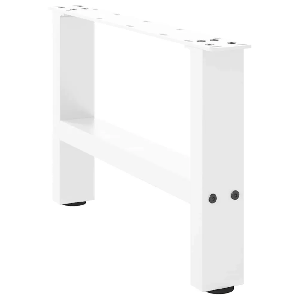 Picioare măsuță de cafea alb 2 buc 50x(30-31) cm oțel