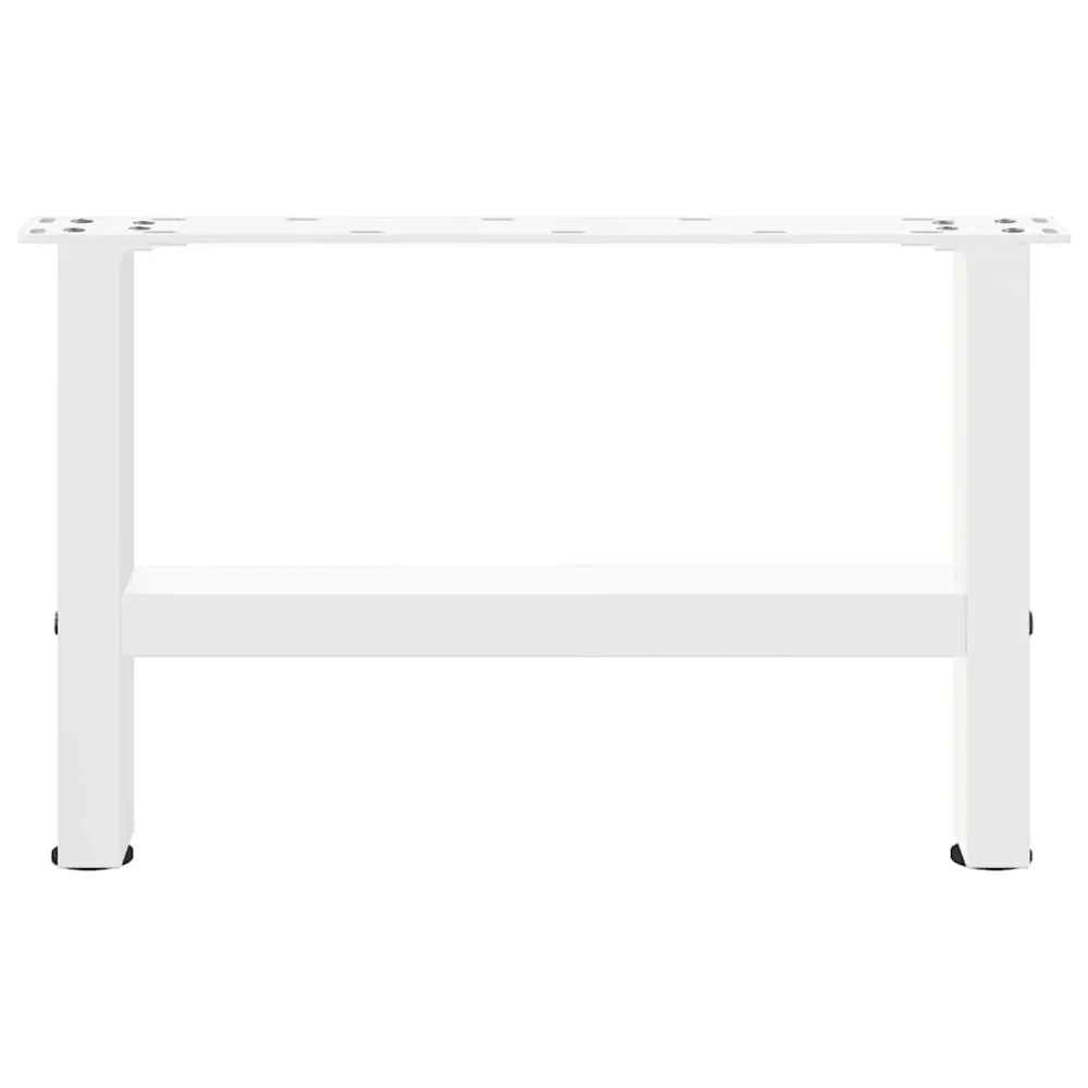Picioare măsuță de cafea alb 2 buc 50x(30-31) cm oțel