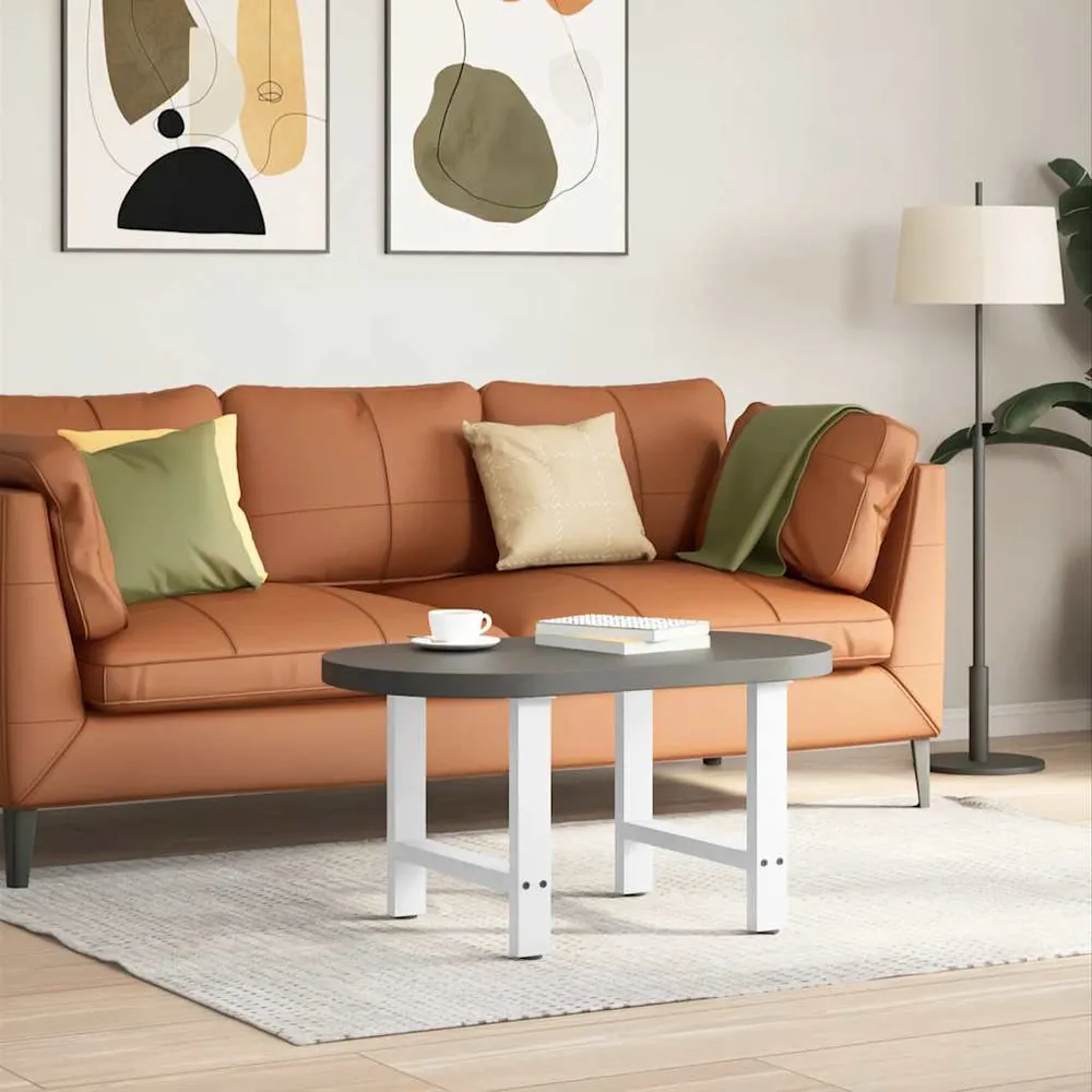 Picioare măsuță de cafea alb 2 buc 50x(42-43) cm oțel