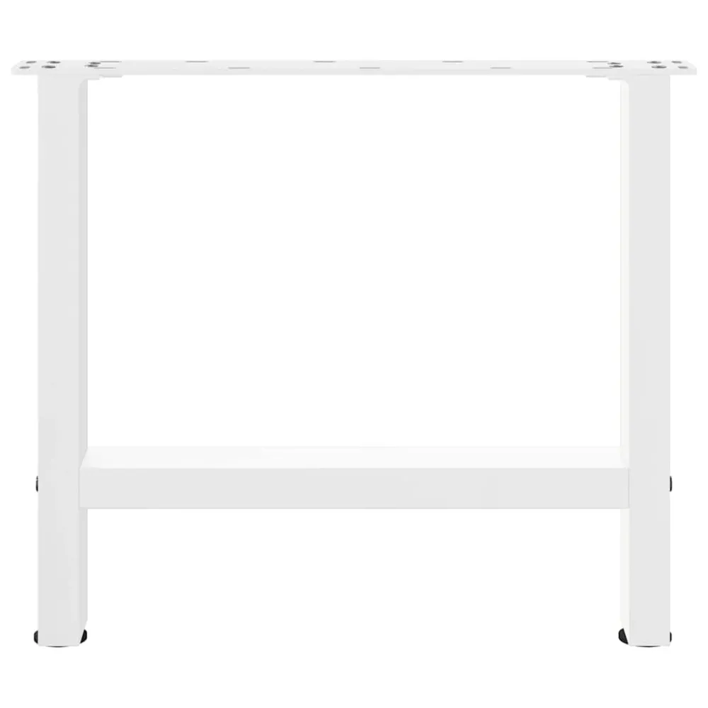 Picioare măsuță de cafea alb 2 buc 50x(42-43) cm oțel