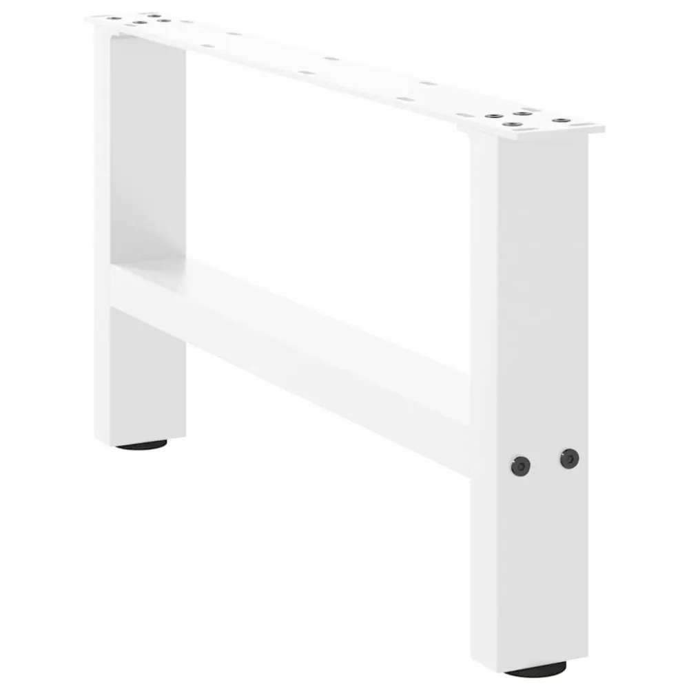 Picioare măsuță de cafea alb 2 buc 60x(30-31) cm oțel