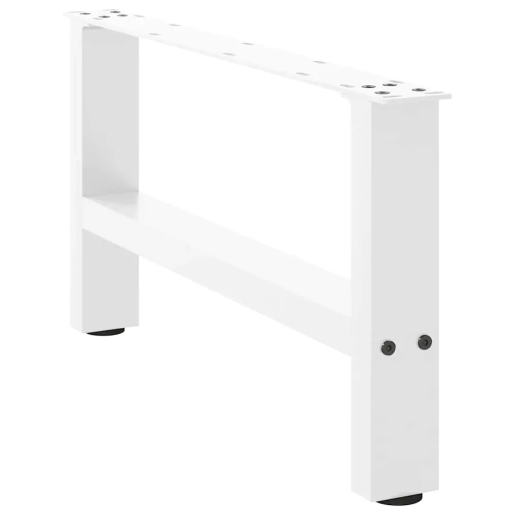Picioare măsuță de cafea alb 2 buc 60x(30-31) cm oțel