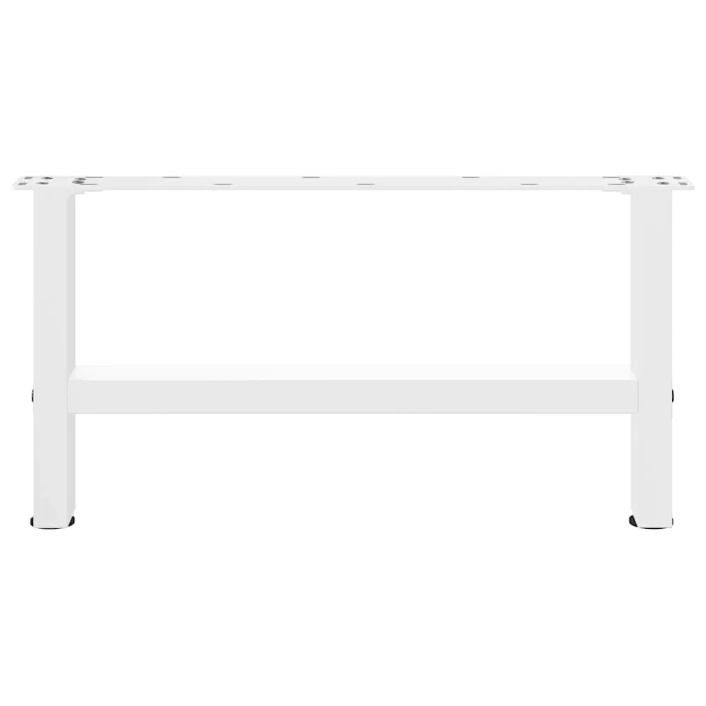 Picioare măsuță de cafea alb 2 buc 60x(30-31) cm oțel