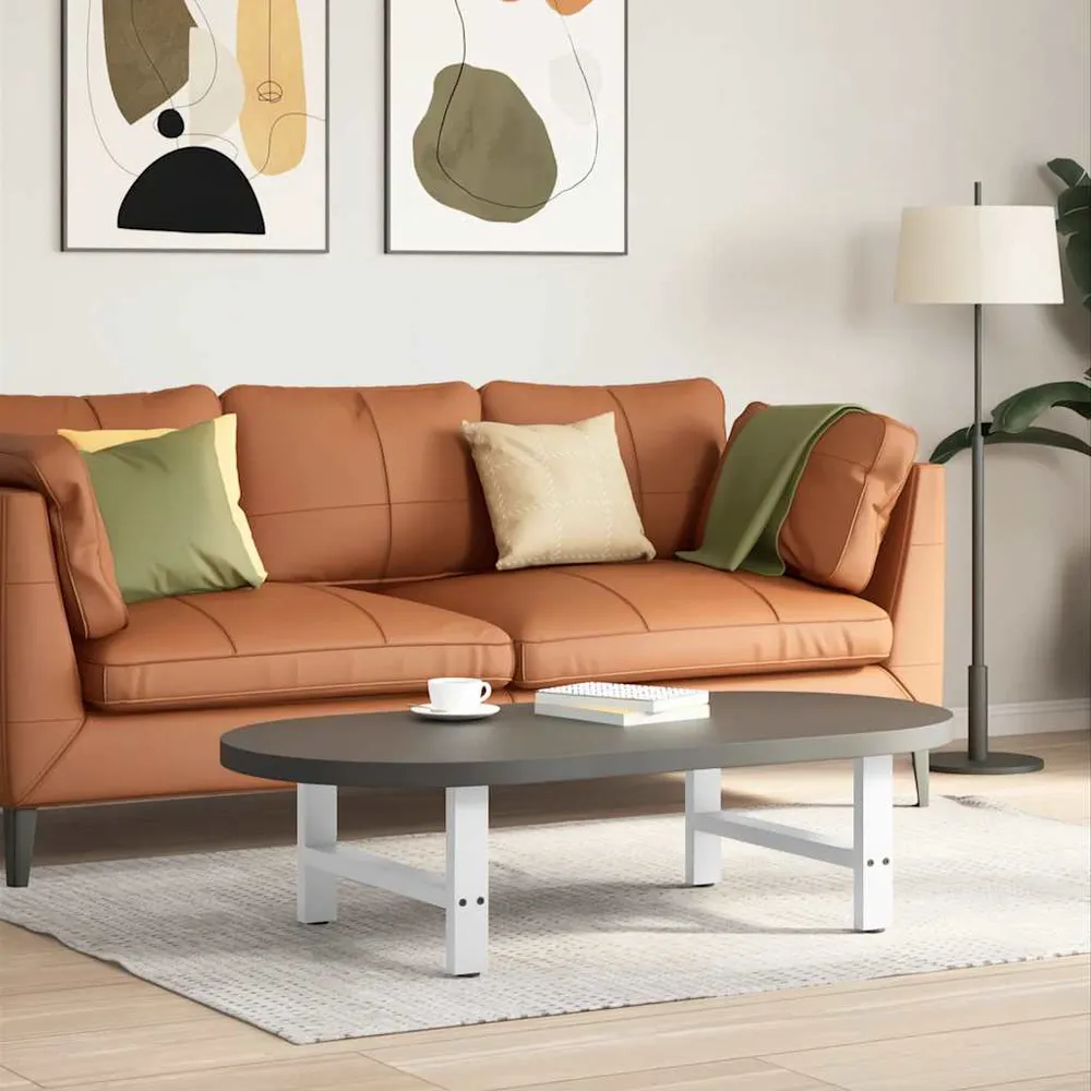 Picioare măsuță de cafea alb 2 buc 70x(30-31) cm oțel