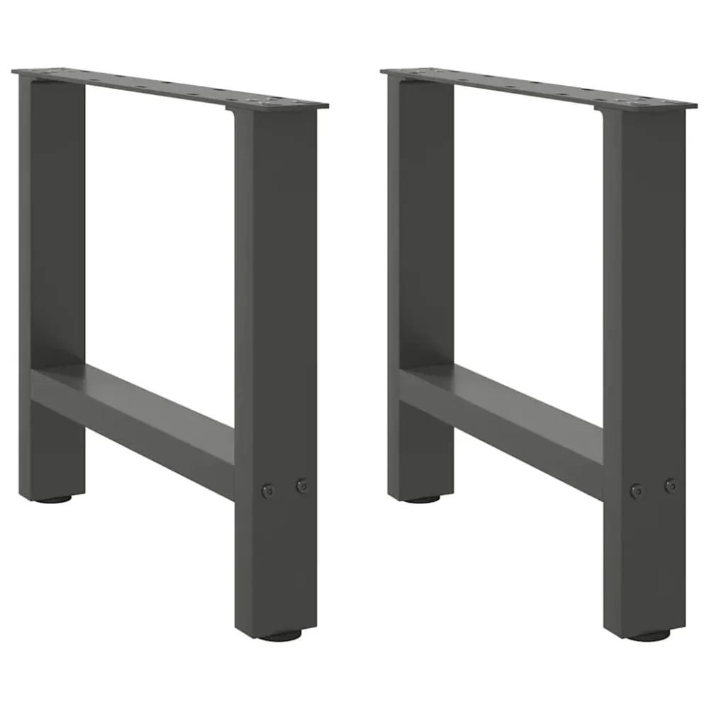 Picioare măsuță de cafea antracit 2 buc 50x(42-43) cm oțel