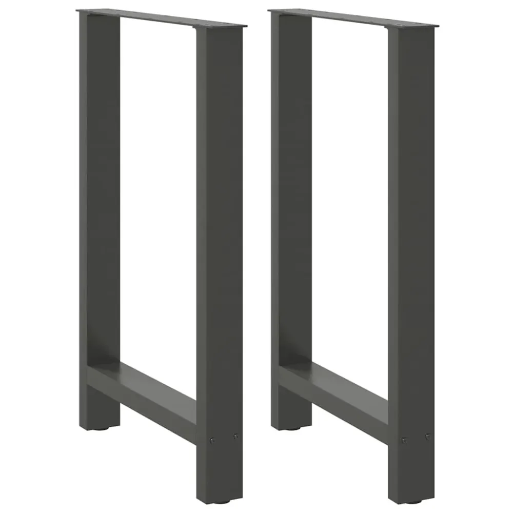 Picioare măsuță de cafea Antracit 2 buc 60x(90-91) cm Oțel