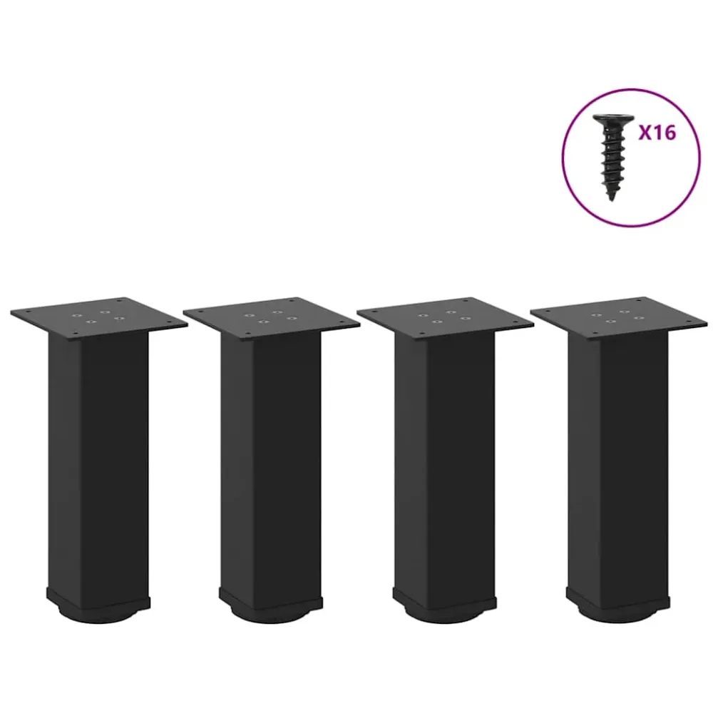 Picioare măsuță de cafea 4 buc Negru 30-32 cm Oțel