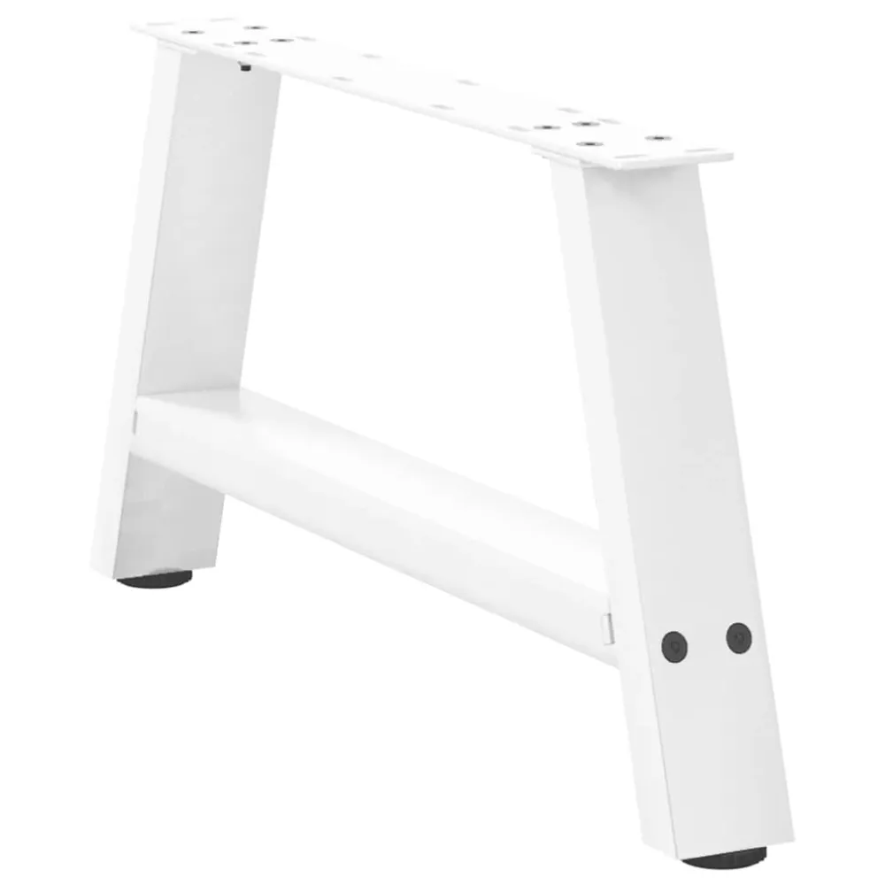Picioare măsuță cafea în formă de 2 buc alb 60x(30-31)cm oțel