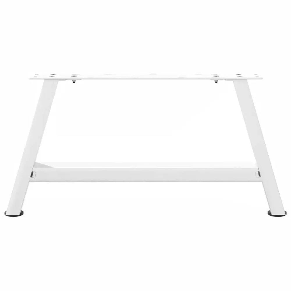 Picioare măsuță cafea în formă de 2 buc alb 60x(30-31)cm oțel