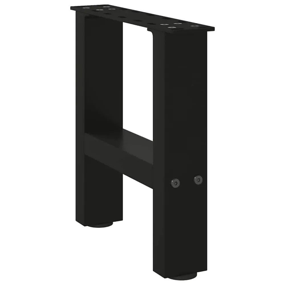 Picioare măsuță de cafea negru 2 buc 30x(30-31) cm oțel