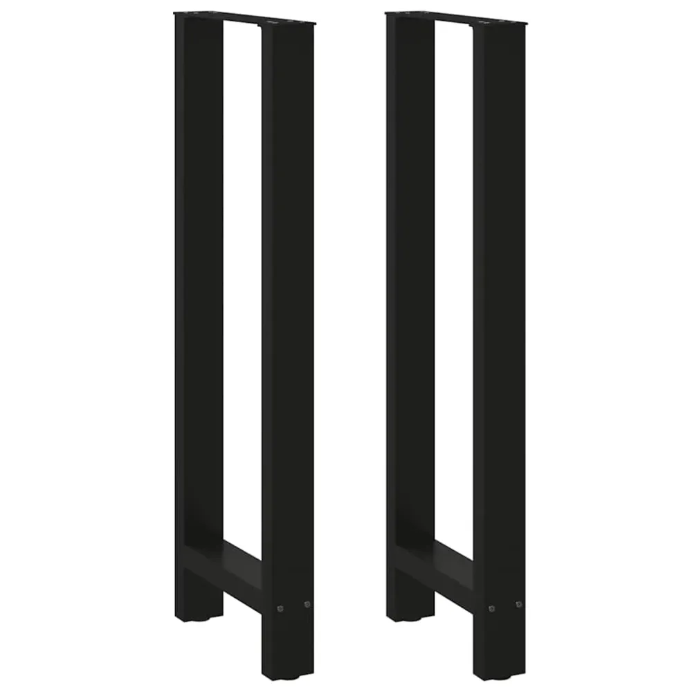 Picioare măsuță de cafea Negru 2 buc 40x(110-111) cm Oțel