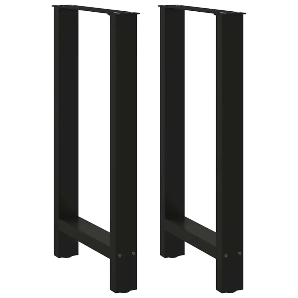 Picioare măsuță de cafea Negru 2 buc 40x(90-91) cm Oțel