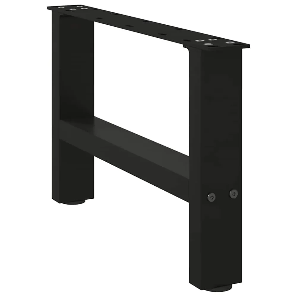 Picioare măsuță de cafea negru 2 buc 50x(30-31) cm oțel