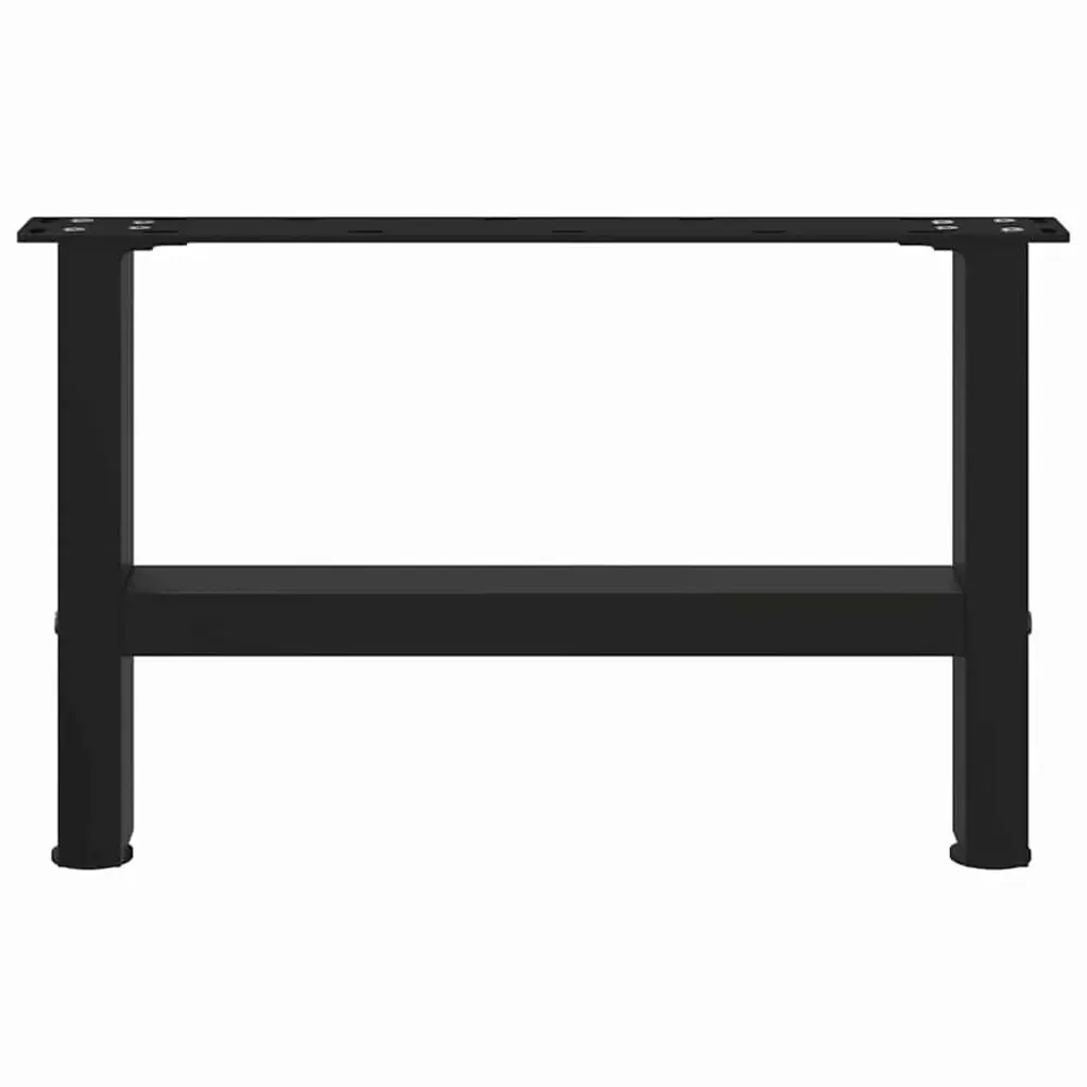 Picioare măsuță de cafea negru 2 buc 50x(30-31) cm oțel