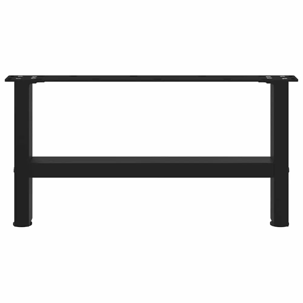 Picioare măsuță de cafea negru 2 buc 70x(30-31) cm oțel