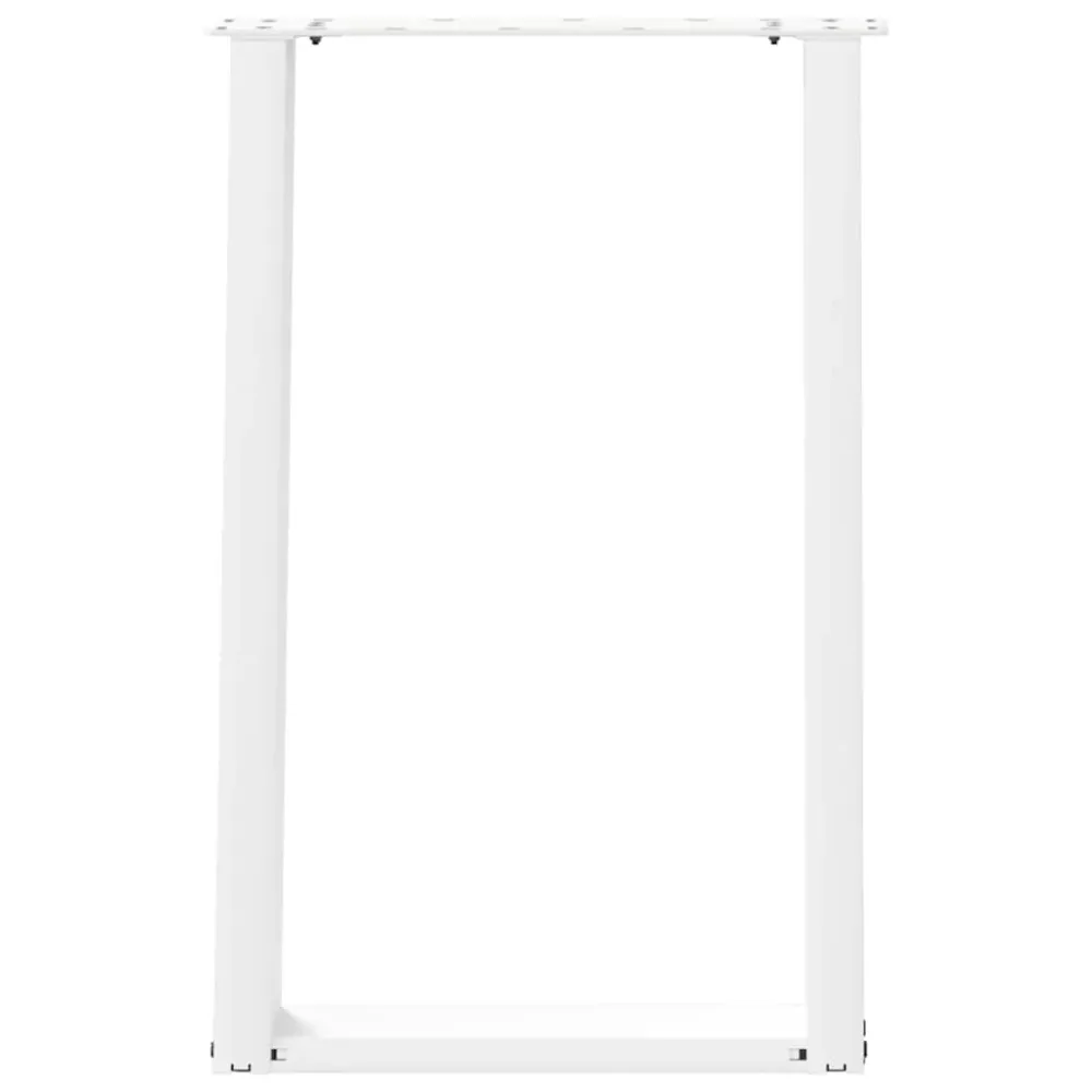Picioare pentru masă în formă de U 2 buc alb 50x(72-73) cm oțel