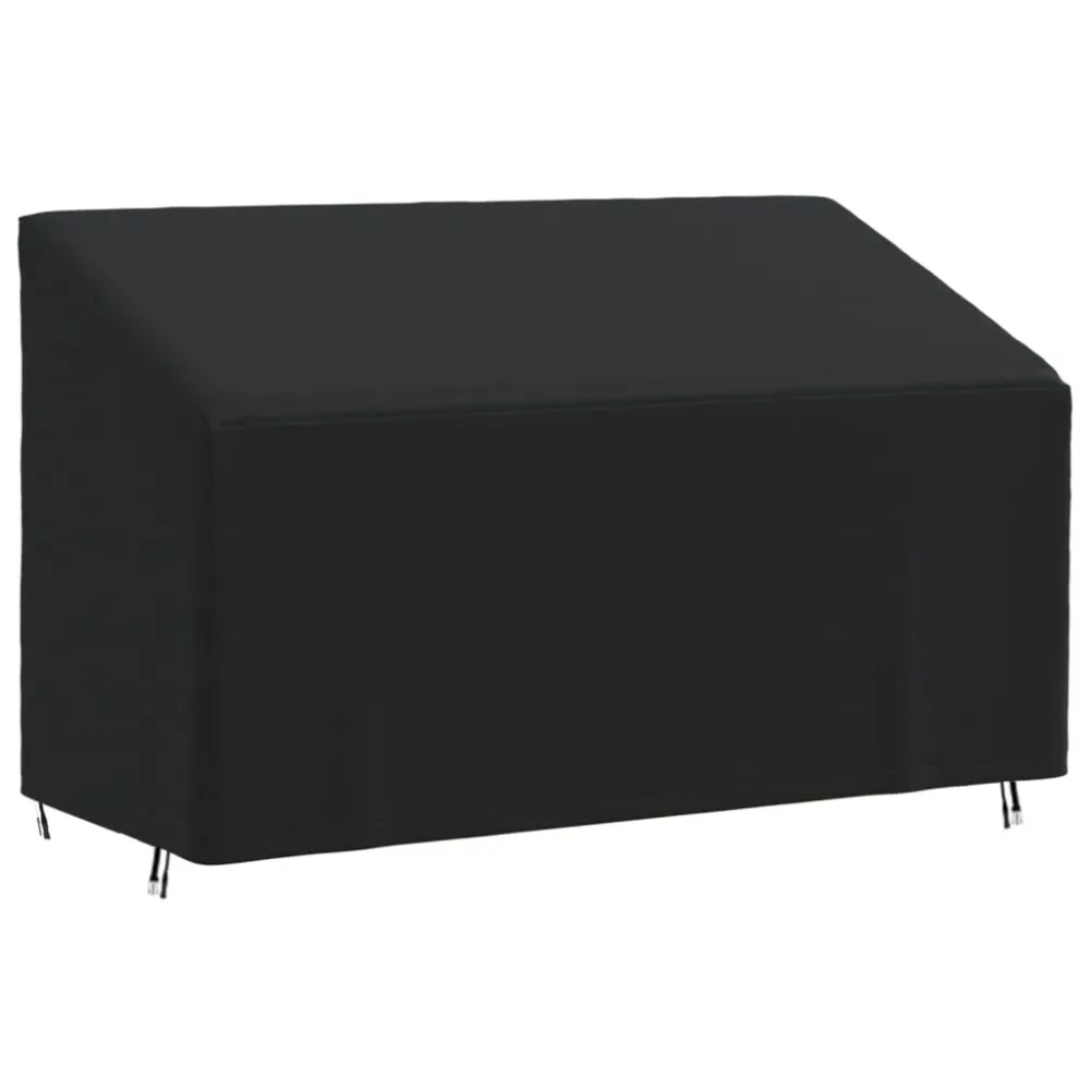 Husă banchetă cu 3 locuri, negru, 165x70x65/94 cm, Oxford 420D