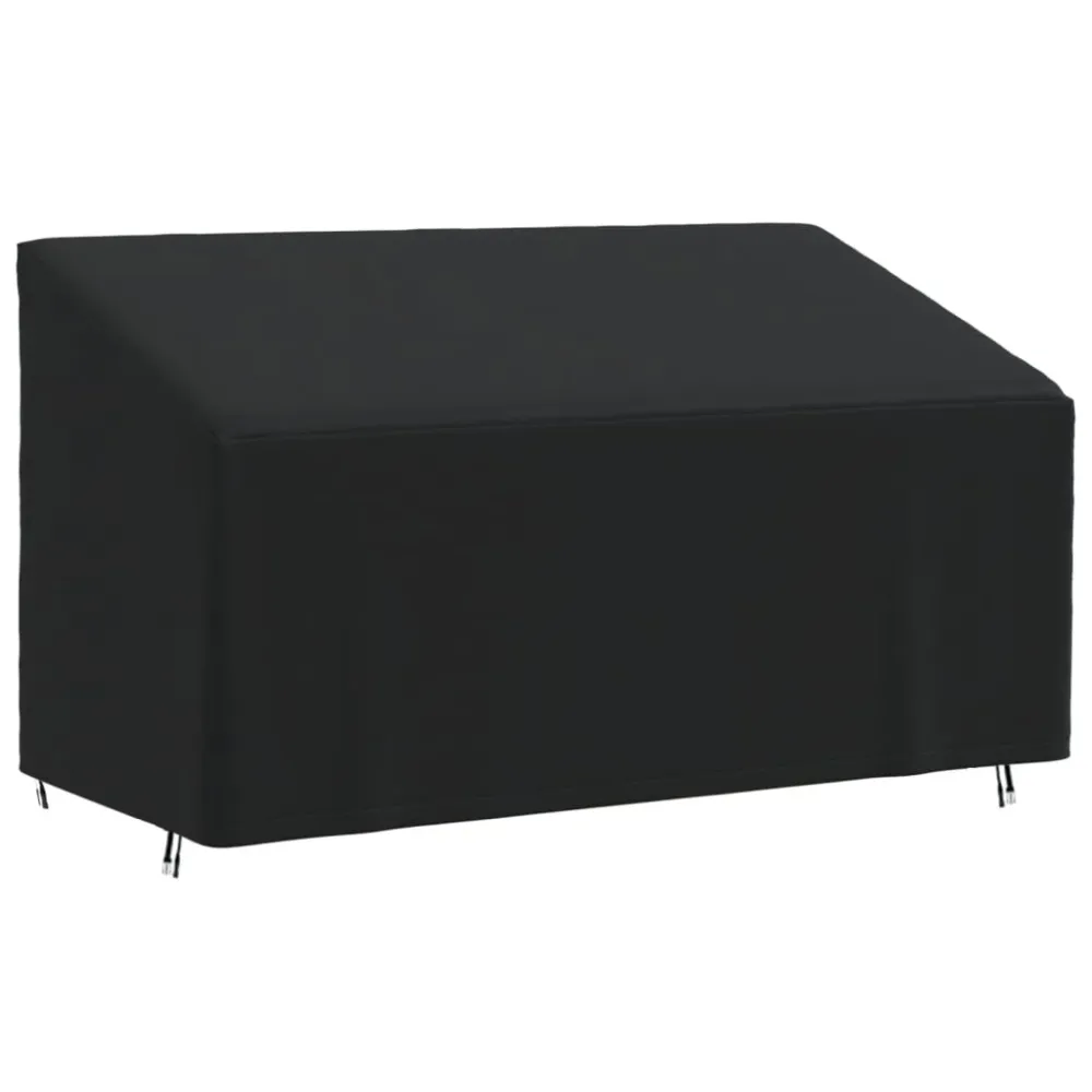 Husă banchetă cu 3 locuri, negru, 175x85x68/94 cm, Oxford 420D