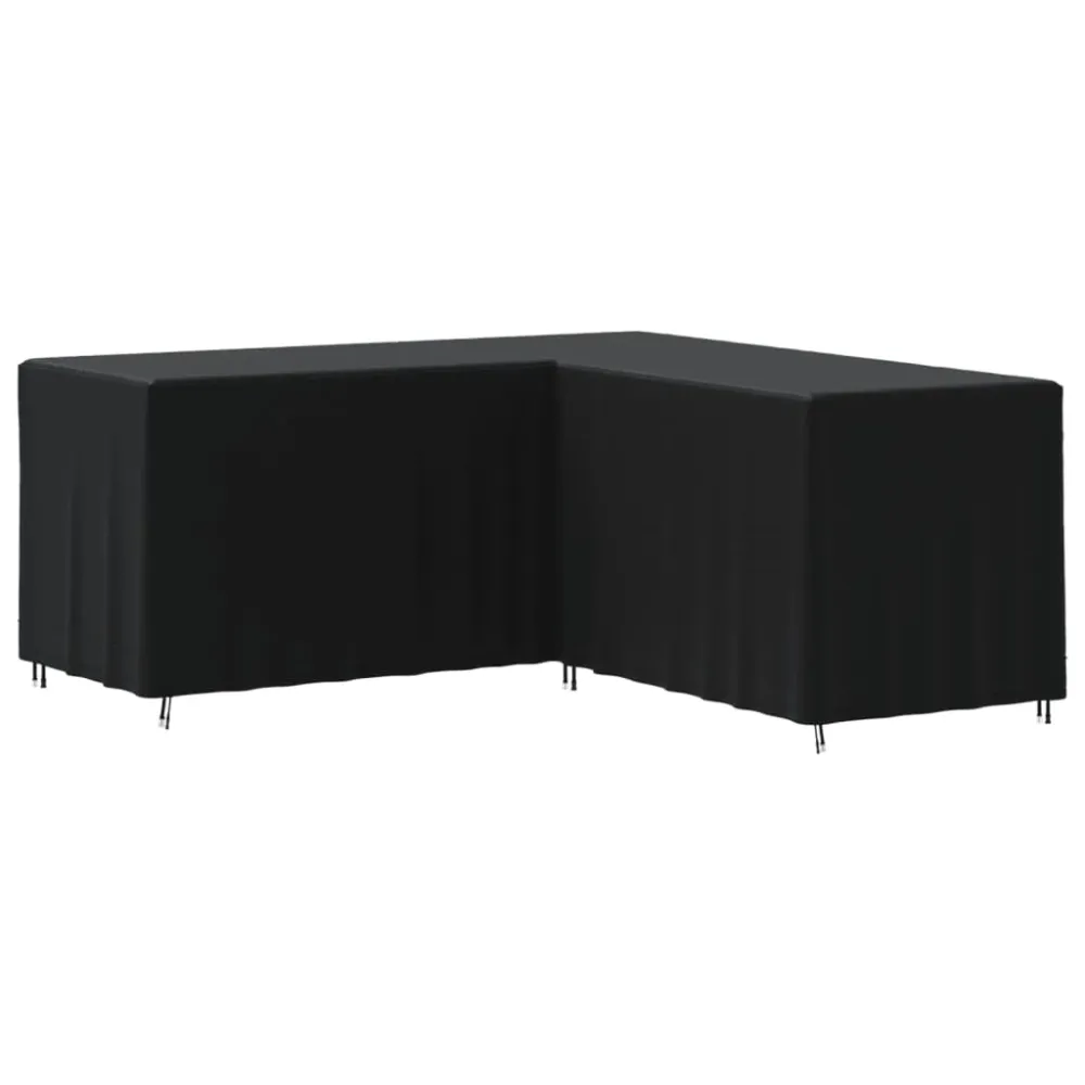 Husă de canapea în formă de L, negru, 215x215x80 cm Oxford 420D