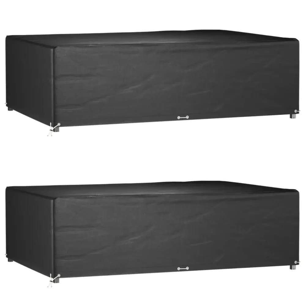 Huse mobilă grădină, 2 buc, 12 ocheți 227x152x65cm, rectangular