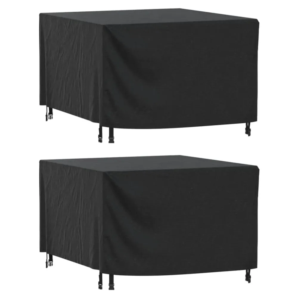 Huse mobilier grădină 2 buc negru 113x113x73cm impermeabil 420D