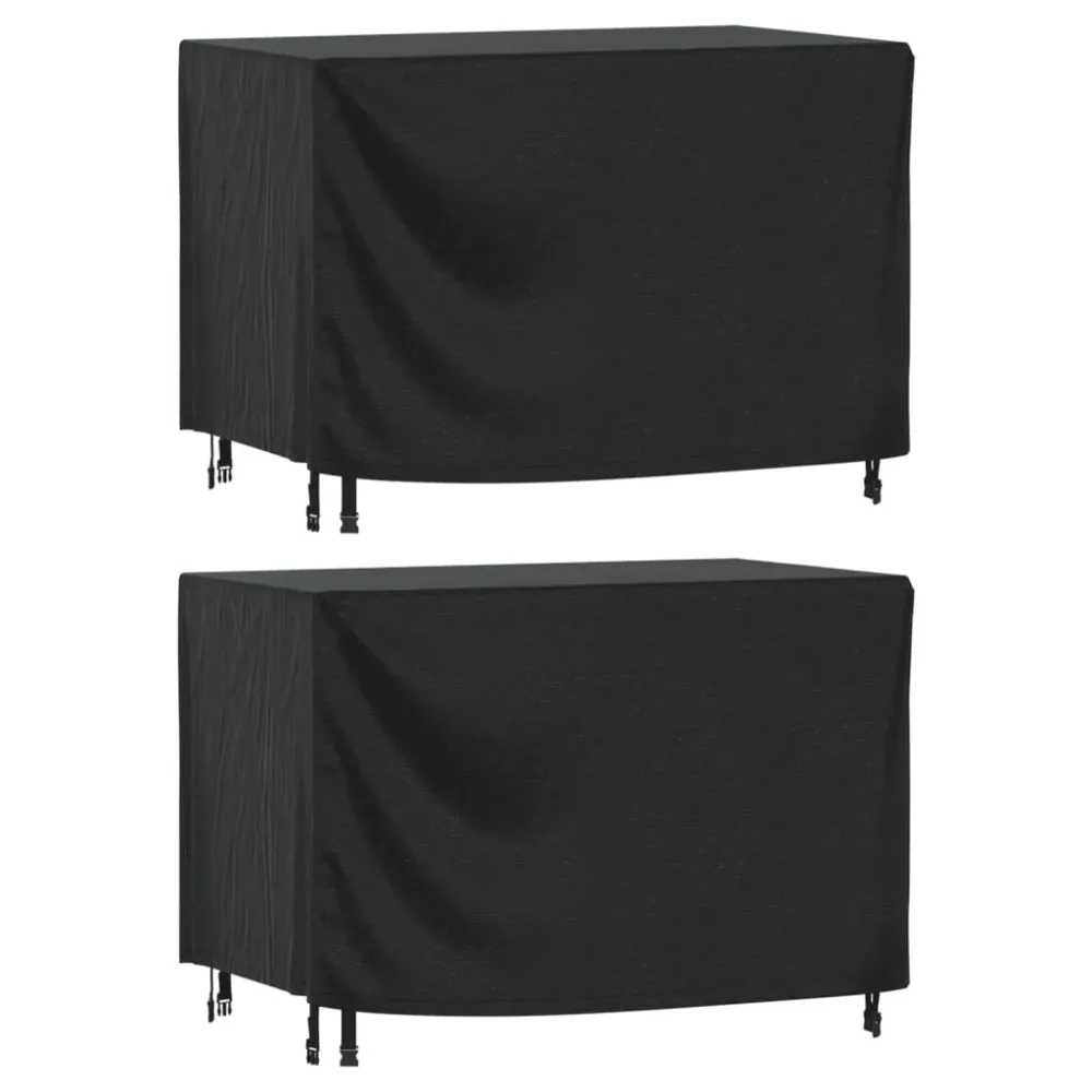 Huse mobilier grădină 2 buc negru 140x70x90cm impermeabil 420D