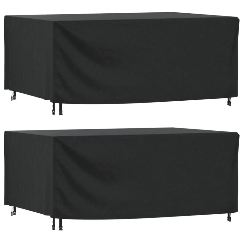 Huse mobilier grădină 2 buc negru 225x143x90cm impermeabil 420D