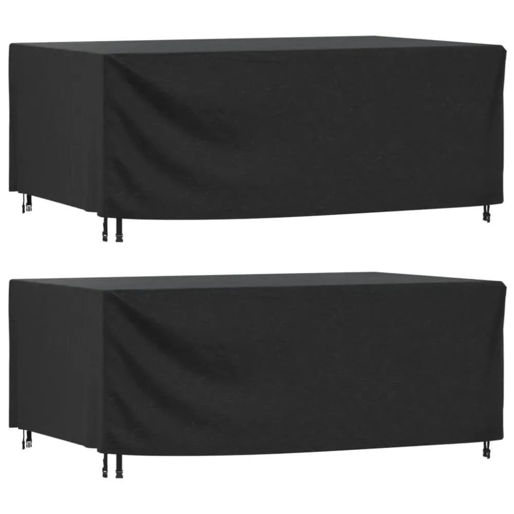 Huse mobilier grădină 2 buc negru 240x140x90cm impermeabil 420D