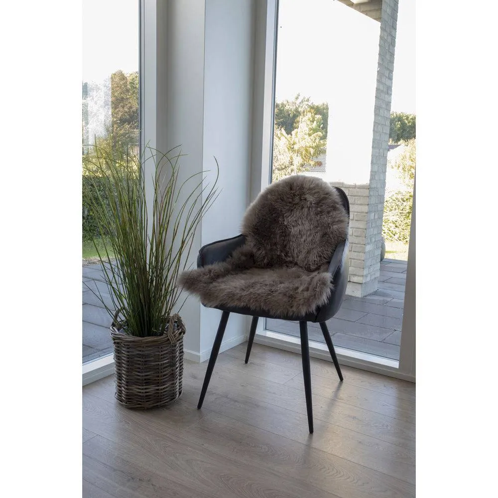 Blană naturală de miel Lambskin – culoare mushroom (bej-maro), 50 × 85 cm