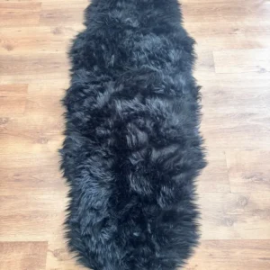 Blăniță sintetică Triana foarte moale si pufoasa neagră 65x180 cm