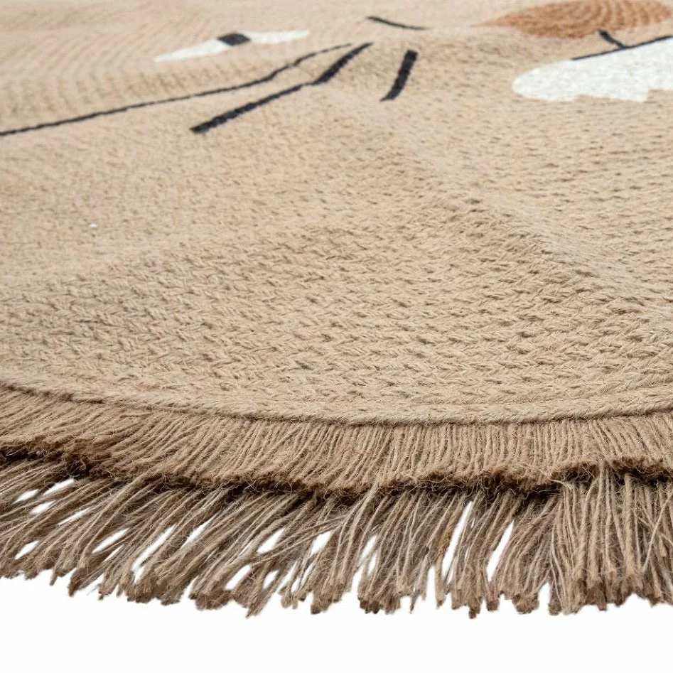 Bloomingville Covor rotund pentru copii Harrison Rug maro