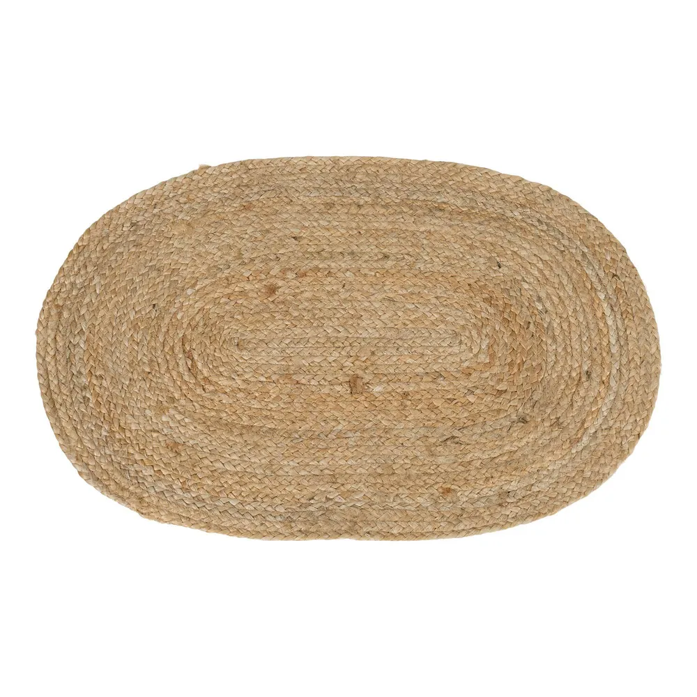 Bombay Covoras de usa din iuta impletita, natur, oval 50x80 cm
