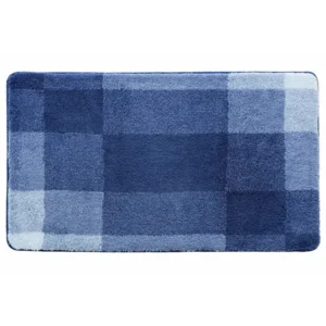 Capac pentru toaleta de baie albastru foarte moale, lavabil 47x50 cm