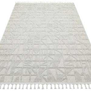 Covor 514SRZ2101, 80x150 cm, forma dreptunghiulara, material tesut, gri