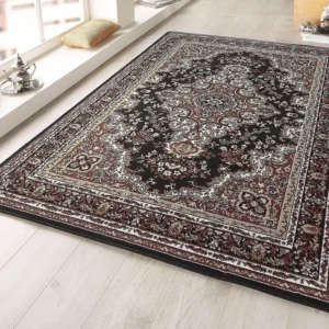 Covor Ali cu design oriental negru, 160x230 cm