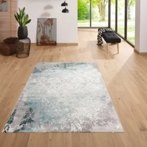 Covor Alisa cu design 3D baroc elegant gri-albastru 120x170 cm
