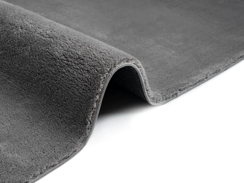 Covor Arabell foarte moale cu aspect de blană gri 140x200 cm
