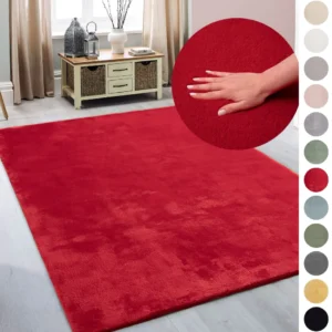 Covor Arabell foarte moale cu aspect de blană roșu 160x220 cm