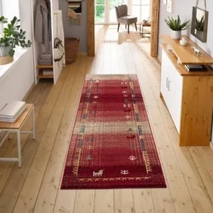 Covor »Arkansas« cu fire scurte, rosu 90x250 cm