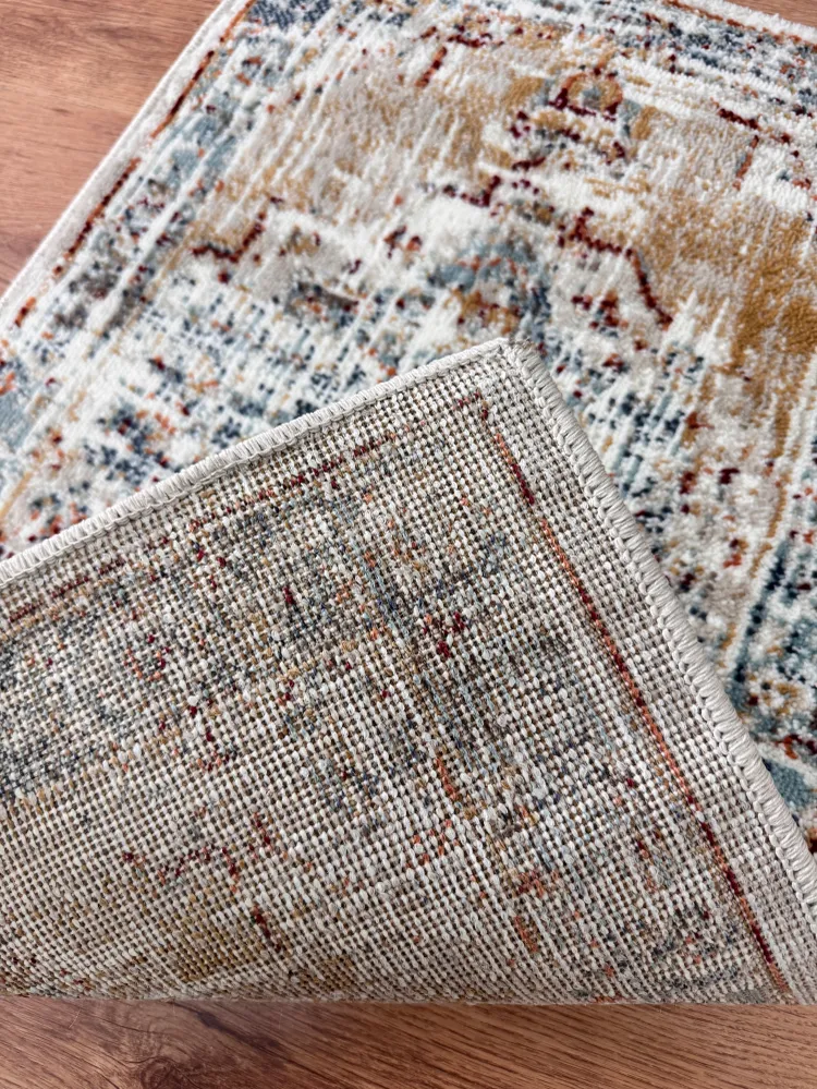 Covor Astana cu model vintage, fir scurt multicolor 57x90 cm