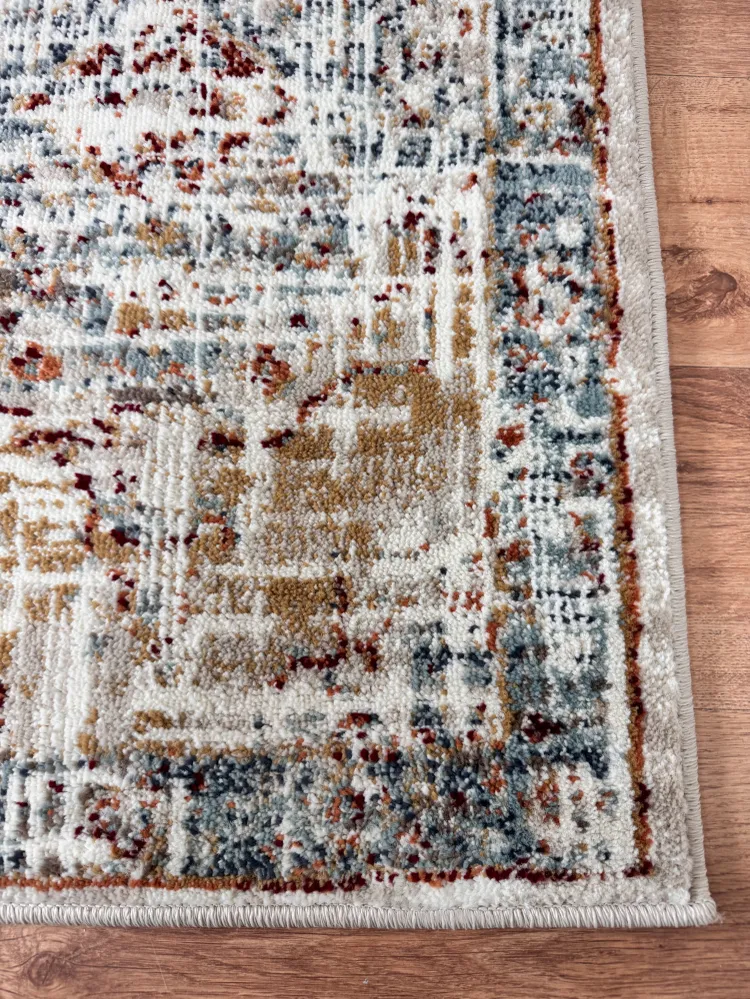 Covor Astana cu model vintage, fir scurt multicolor 57x90 cm