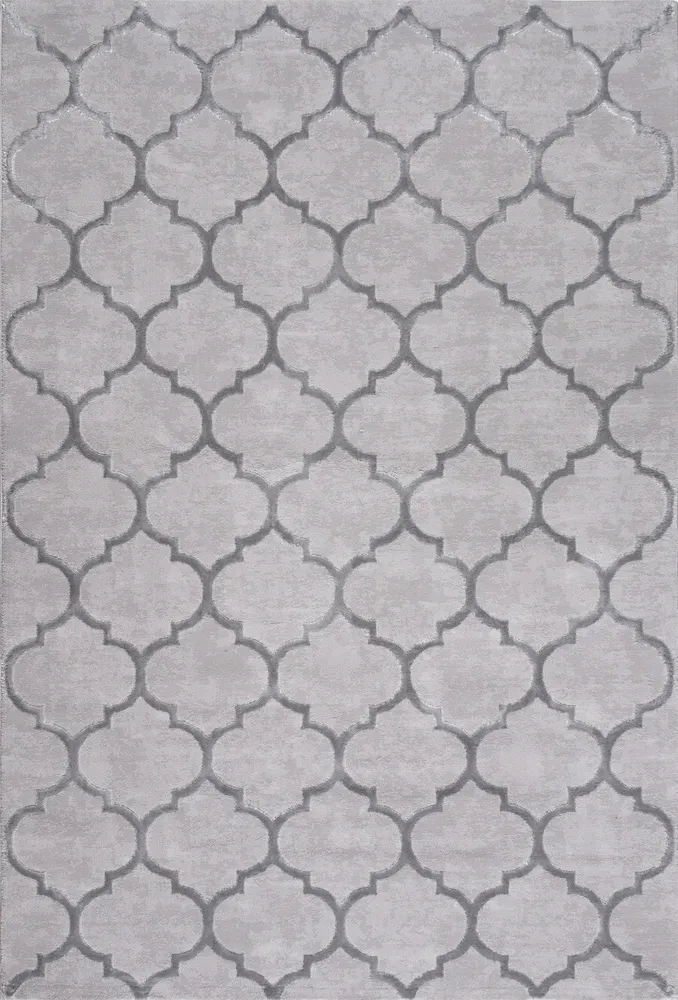 Covor Badra cu fire scurte, model elegant 3D gri 200x290 cm